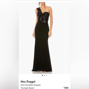 Mac Duggal One Shoulder Draped Trumpet Gown Size 8